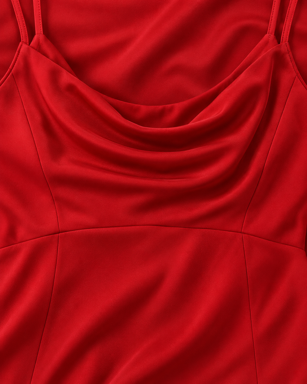 Scarlet Cowl Neck Lace-Up Maxi Dress